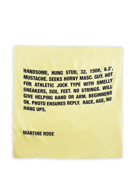 Sál Martine Rose autogrammal sárga