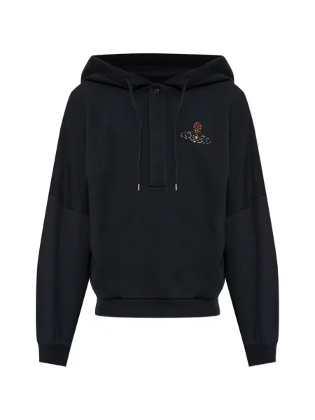 Hanorac cu glugă Vivienne Westwood cu broderie negru