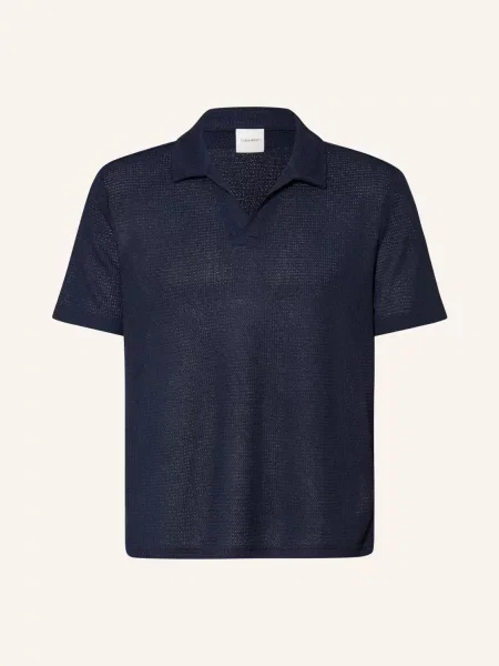 Calvin Klein Pletené Polo Tričko tmavě modrá