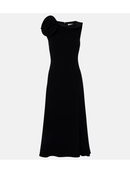 Rochie midi Roland Mouret cu model floral negru