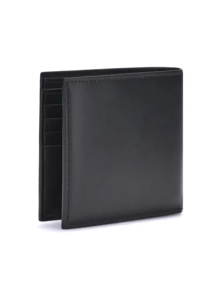 Portfel Alexander Mcqueen skórzany z logo czarny