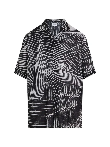 Cămașă Calvin Klein Jeans cu imagine negru