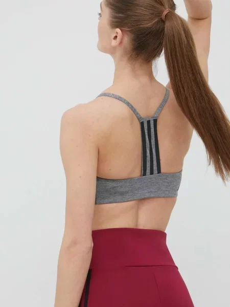 Sportovní podprsenka adidas Performance Aeroimpact melanž šedá