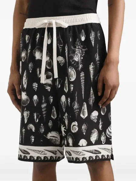 Pantaloni scurți Dolce & Gabbana cu imagine negru