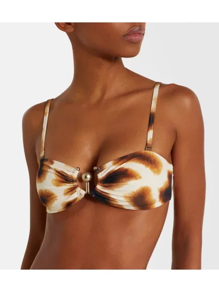 Top Christopher Esber cu imagine cu model leopard maro