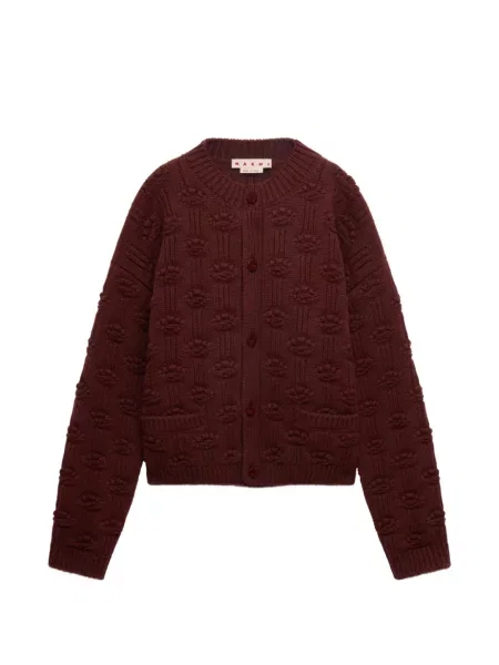 Cardigan Marni de lână maro