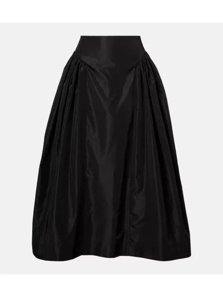 Tafta spódnica midi Simone Rocha do kolan czarna