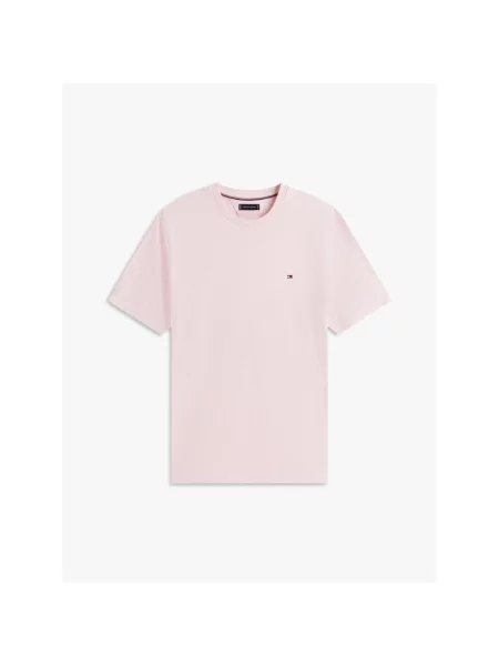 Tričko Tommy Hilfiger s okrúhlym výstrihom ružová