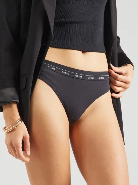 GUESS Tanga MATILDE / alb negru