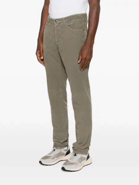 Pantaloni Brunello Cucinelli de catifea cord verde