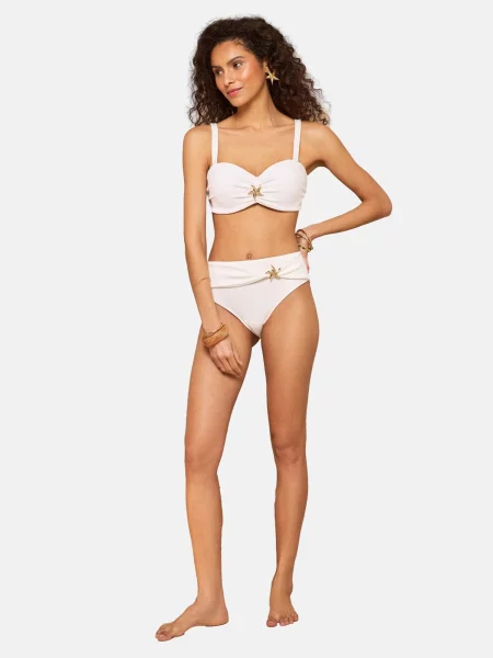 Love & roses Sutien costum de baie alb