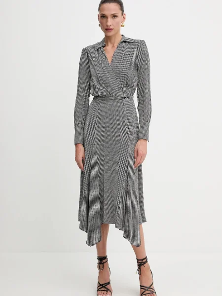Elisabetta Franchi rochie midi evazată negru