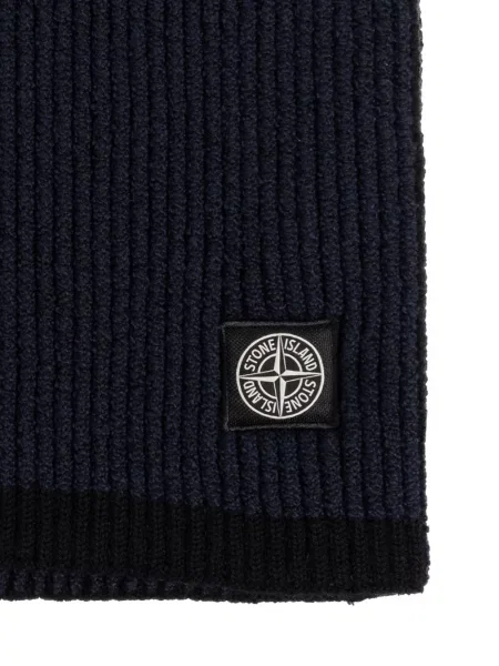 Fular Stone Island cu strasuri albastru