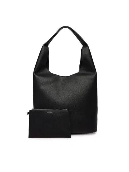 Τσάντα Calvin Klein Slouchy Pebble Medium Bag μαύρο