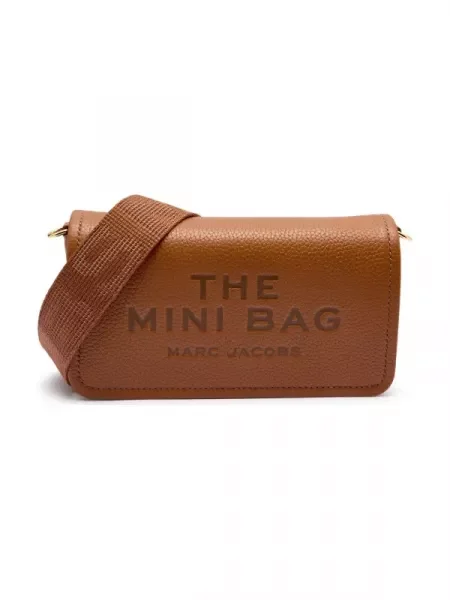 Marc Jacobs De piele geantă poștaș The Mini Bag maro