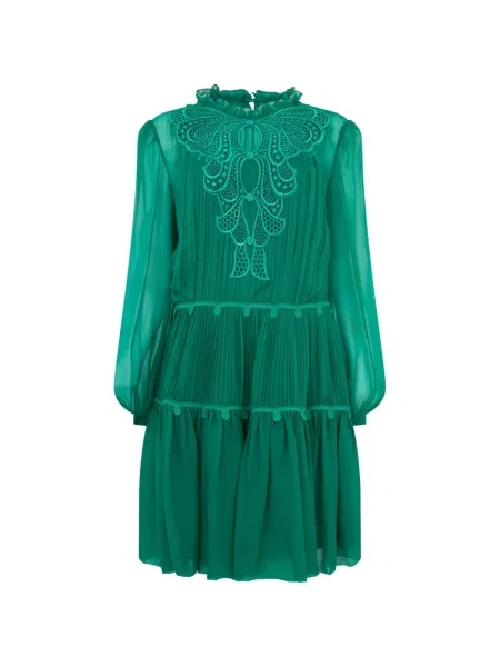 Rochie mini Alberta Ferretti din dantelă verde