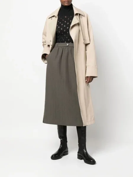 Sukně Giorgio Armani Pre-owned šedé