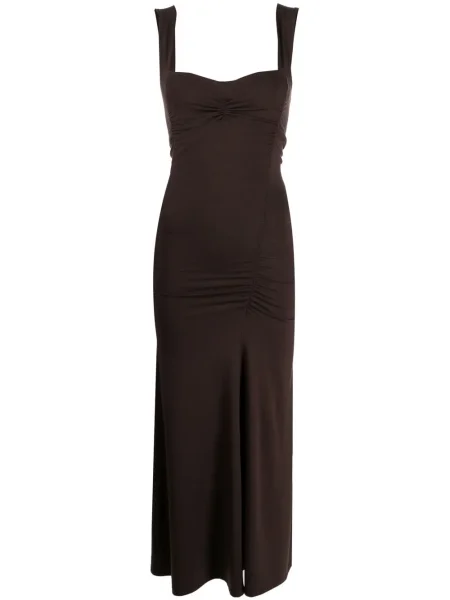 Rochie midi Reformation până la genunchi de costum maro