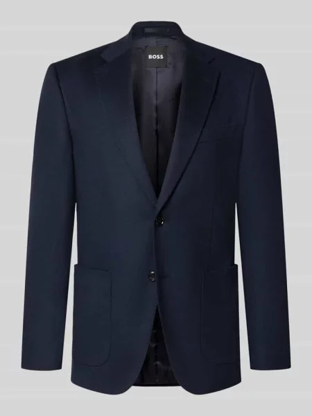 Marynarka o kroju regular fit z czystego kaszmiru model Boss granatowa