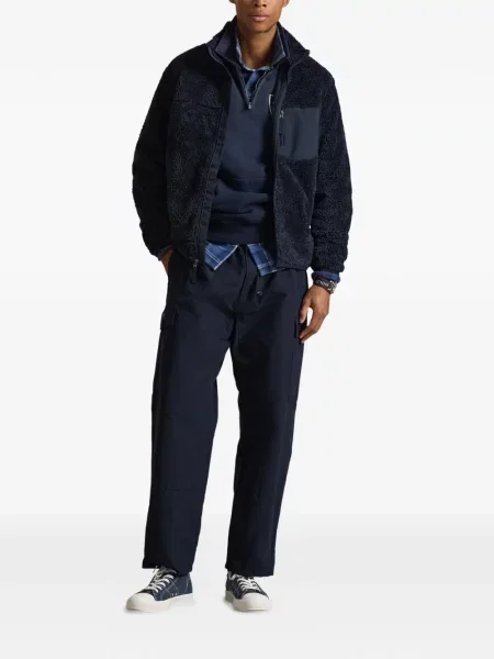 Șapcă Polo Ralph Lauren cu broderie din țesătură twill în carouri albastru