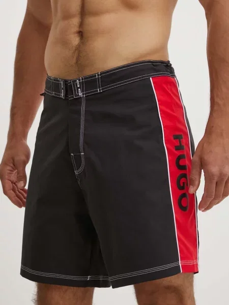 HUGO pantaloni scurti de baie negru