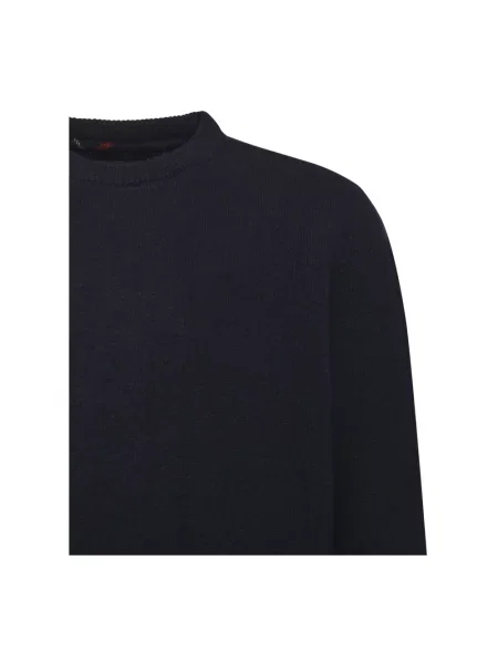Sweter Barbour z okrągłym dekoltem granatowy