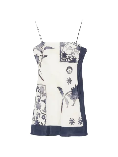 Rochie mini Sir cu model floral cu imagine cu bretele