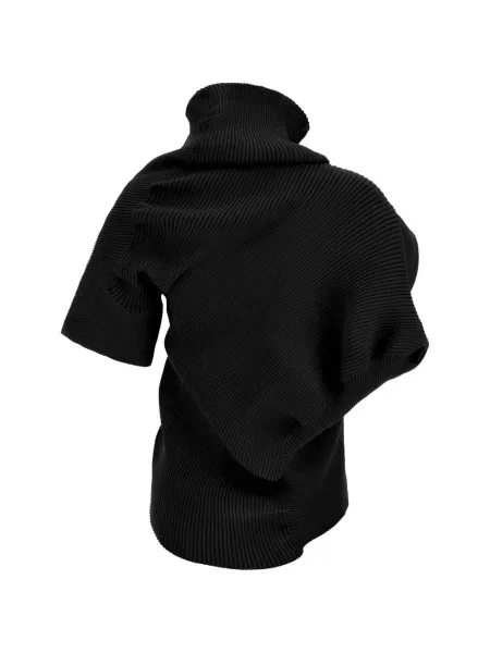 Top Issey Miyake asimetric negru