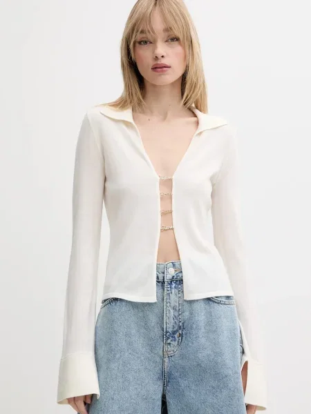 FROM FUTURE pulover de lână light bej