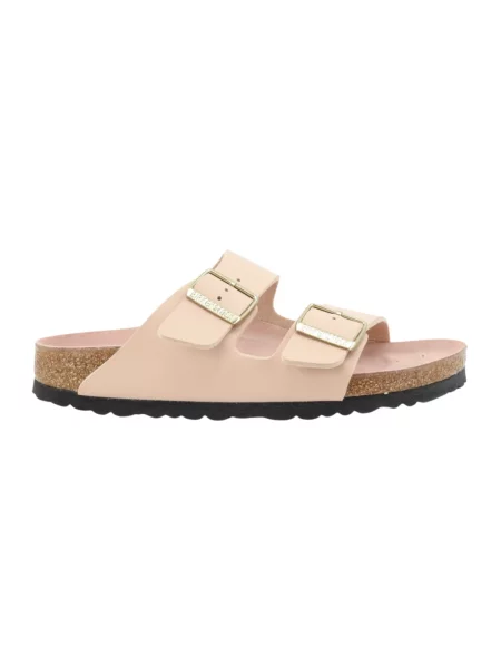 Klapki Birkenstock skórzane różowe