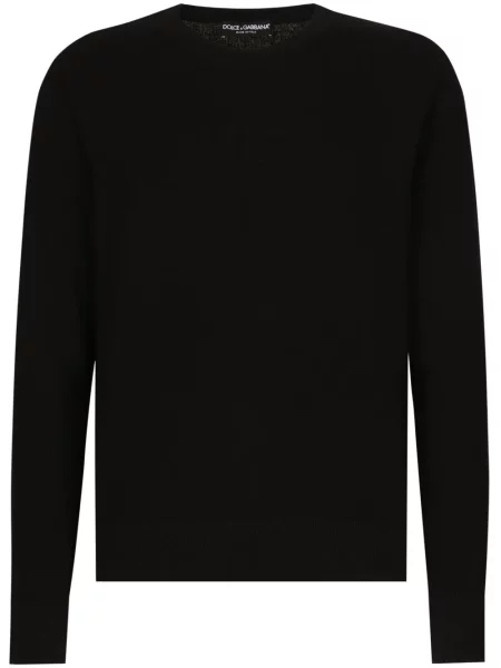 Pulover Dolce & Gabbana cu decolteu rotund negru