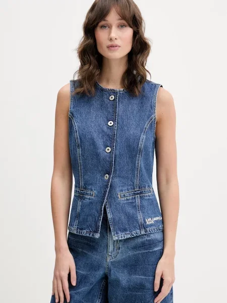 Karl Lagerfeld Jeans Vestă de damă din denim albastru