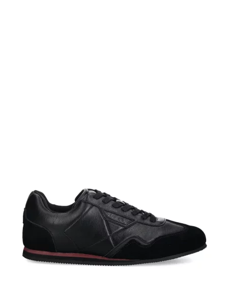Sneakerși Guess cu șireturi din dantelă negru