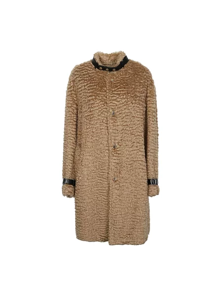 Futro Jil Sander z futerkiem beżowe