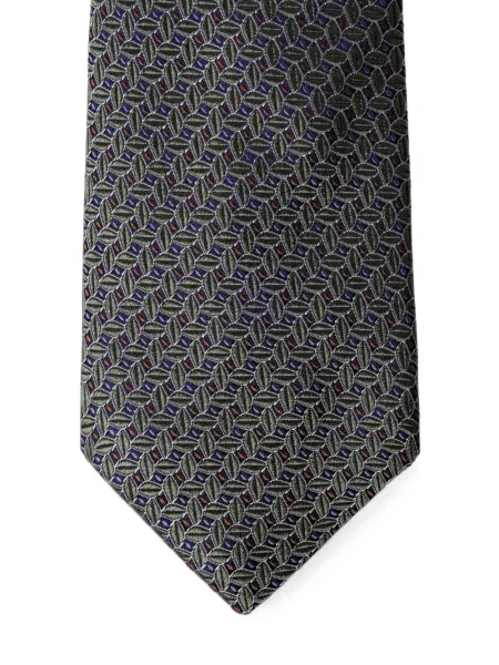 Cravată Hackett London cu imprimeu geometric verde