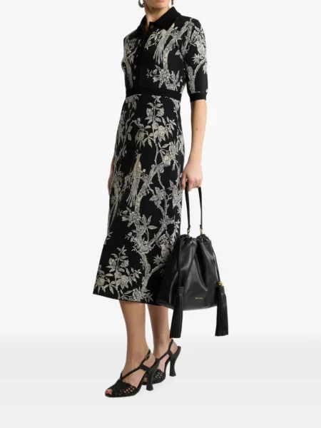 Rochie tip cămașă Etro de lână negru