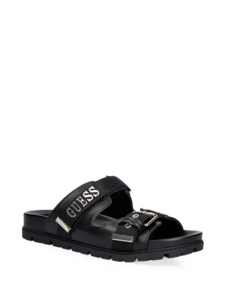 Sandale Guess fără toc cu cataramă negru