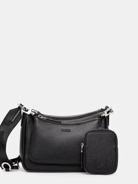 Torebka Hugo skórzana czarna