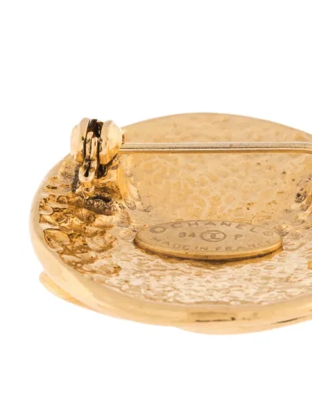 Brož Chanel Pre-owned s autogramem zlatá