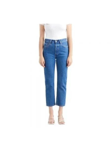 Levi's jeansy high waist niebieskie