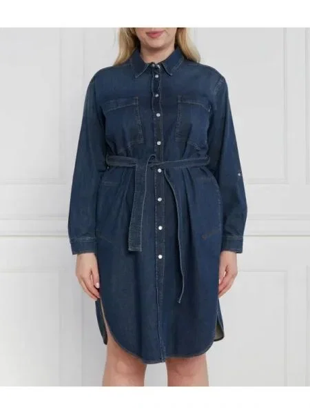 Persona by Marina Rinaldi Rochie cu cordon plus size | denim