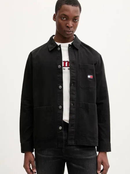 Tommy Jeans ing galléros regular fekete