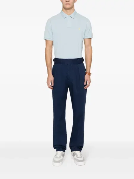 Polo marškinėliai Polo Ralph Lauren su eglutės raštu mėlyna
