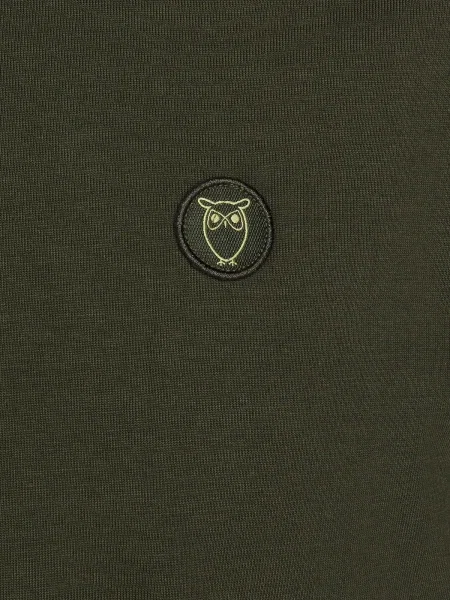 KnowledgeCotton Apparel Tricou ALDER închis verde