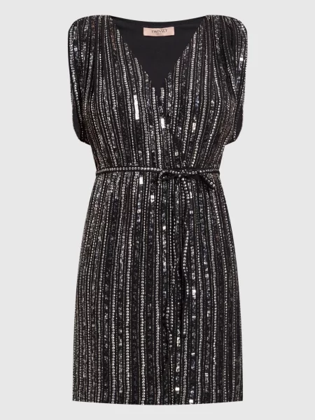 Сукня з паєтками Twin-set чорна