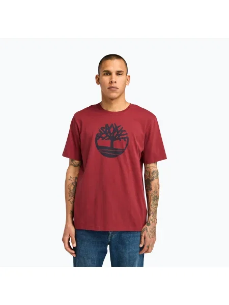 Férfi Timberland Tree Logo kordován póló. Méret: XL piros