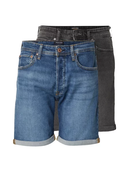 JACK & JONES Jeans JJIRICK JJIORG albastru denim / denim negru
