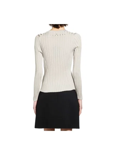 Dzianinowy sweter Versace szary