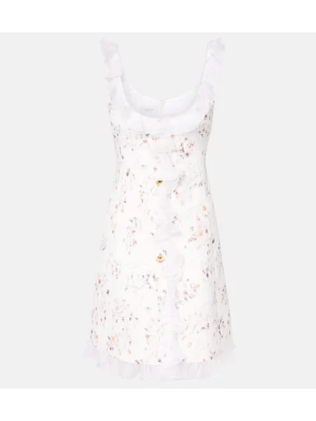 Rochie Giambattista Valli cu volane din jacard alb