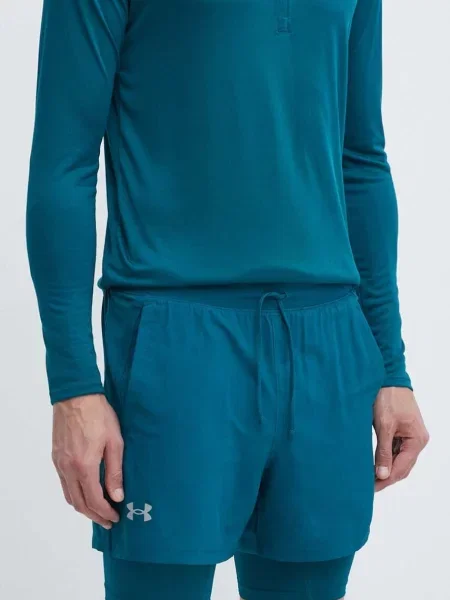 Къс панталон за бягане Under Armour Launch зелено синьо